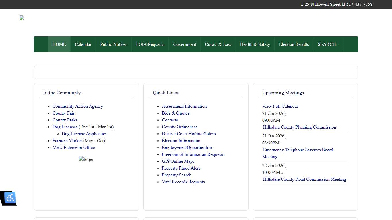 Welcome to Hillsdale County, Michigan